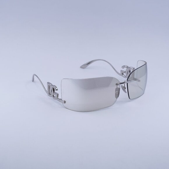 Dolce & Gabbana DG2319 05/6G Sunglasses Silver Rectangle Frame, Mirror Lenses main image 7